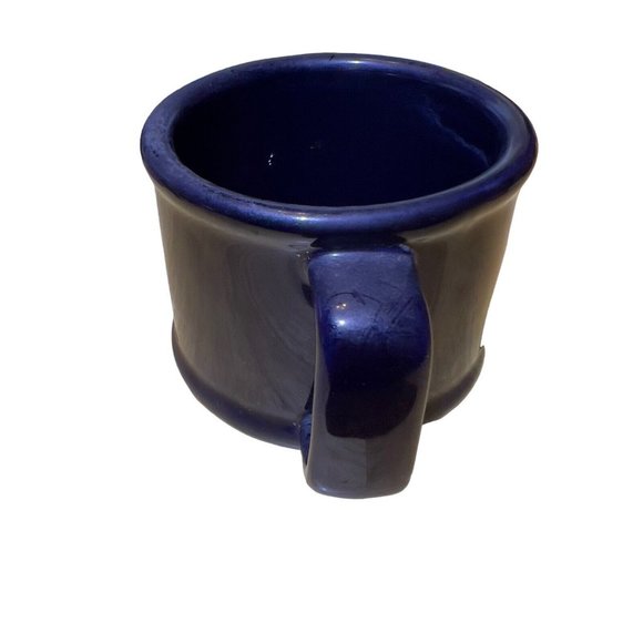 Vintage 1985 Old Spice SHAVING MUG Cobalt Blue Sailboat‎ Handmade Taiwan - Picture 4 of 7